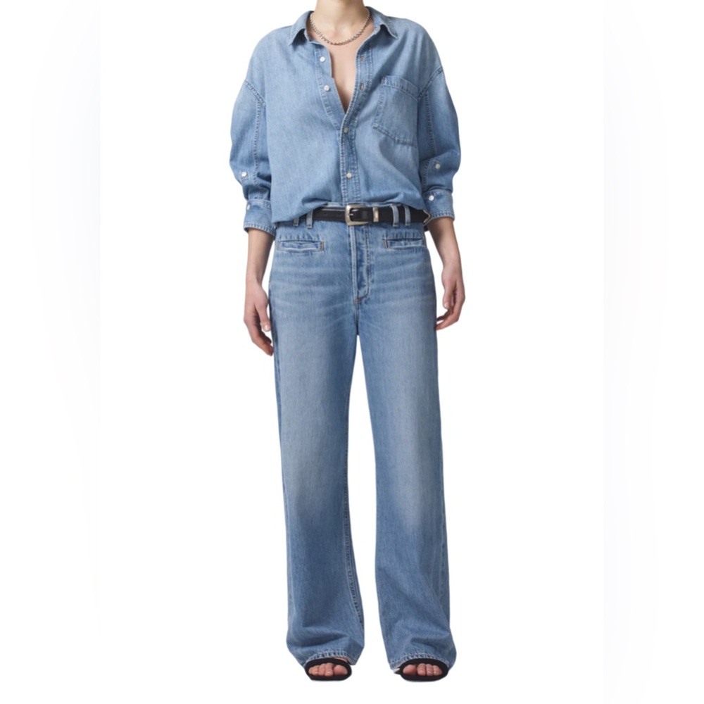 Citizens of Humanity Jeans Womens 28 Gaucho starsign Wide Leg Made USA Denim - Picture 1 of 16